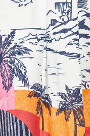 Product shot of the Byron Cotton Shirtmaker Dress in colour Print, detail