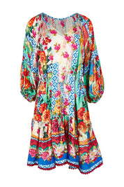 Product shot of the Carlisle Dress in colour Print, from the front