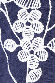 Product shot of the Drew Top in colour Navy (Blue), detail