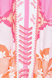 Product shot of the Espacio Midi Dress in colour Candy, detail