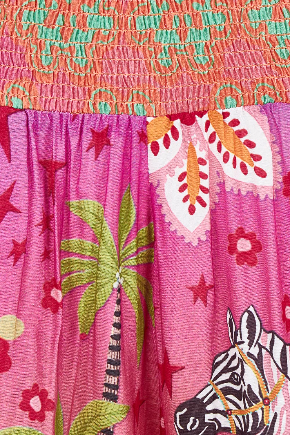 Product shot of the Fiesta Modal Blend Pant in colour Print, from the front
