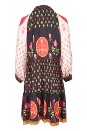 Product shot of the Grenadine Dress in colour Truffle, from the back