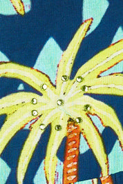Product shot of the Haiti Sundress in colour Navy (Blue), detail