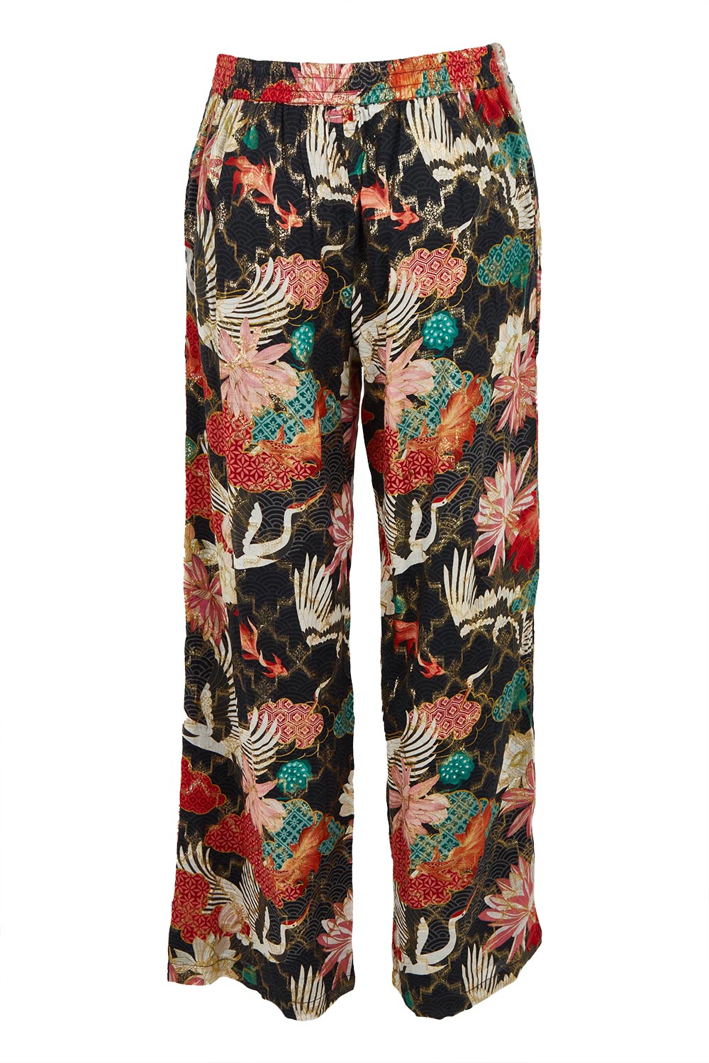 Product shot of the Hoshino Pant in colour Black, from the back