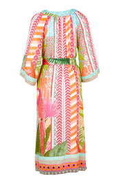 Product shot of the Los Cabos Midi Dress in colour Mist, from the back