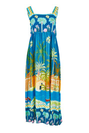 Product shot of the Mardiva Sundress in colour Ocean, from the front