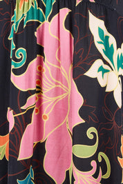 Product shot of the Marquis Modal Blend Midi Dress in colour Black (Black), detail