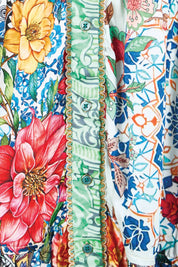 Product shot of the Miraval Dress – Mint in colour Mint, showing detail