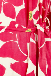 Product shot of the Monte Midi Dress in colour Raspberry (Red), detail