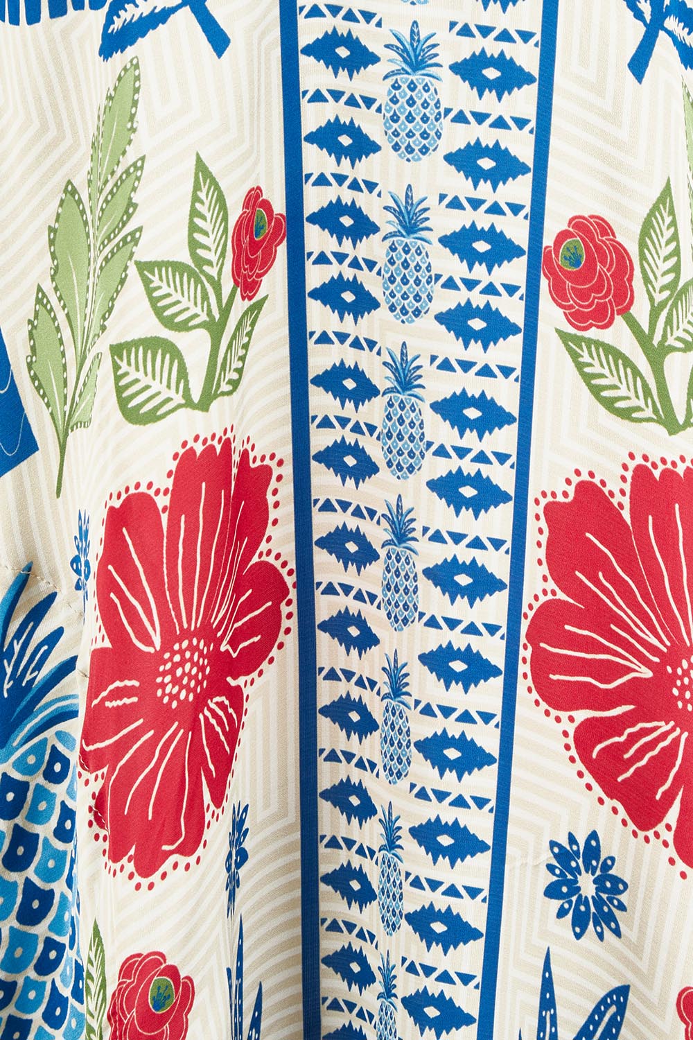 Product shot of the Parisio Modal Blend Kaftan in colour Navy (Blue), detail