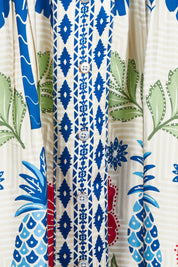 Product shot of the Parisio Modal Blend Sleeveless Dress in colour Navy (Blue), detail