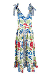 Product shot of the Parisio Modal Blend Sleeveless Dress in colour Navy (Blue), from the front