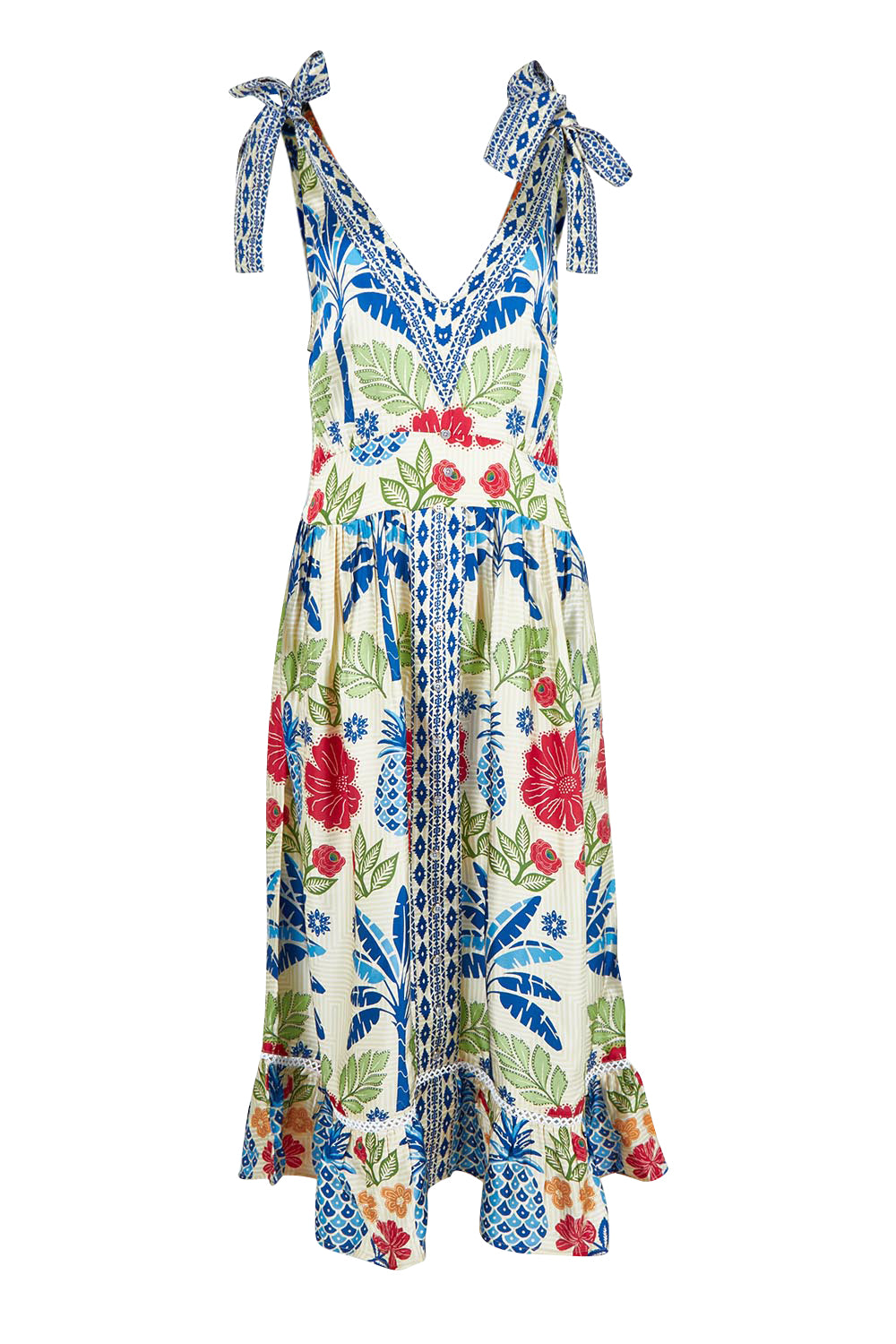 Product shot of the Parisio Modal Blend Sleeveless Dress in colour Navy (Blue), from the front