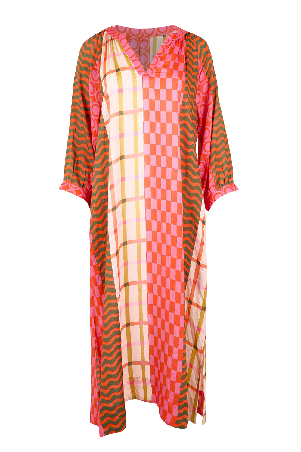 Product shot of the Salina Midi Dress - Print in colour Print, from the front
