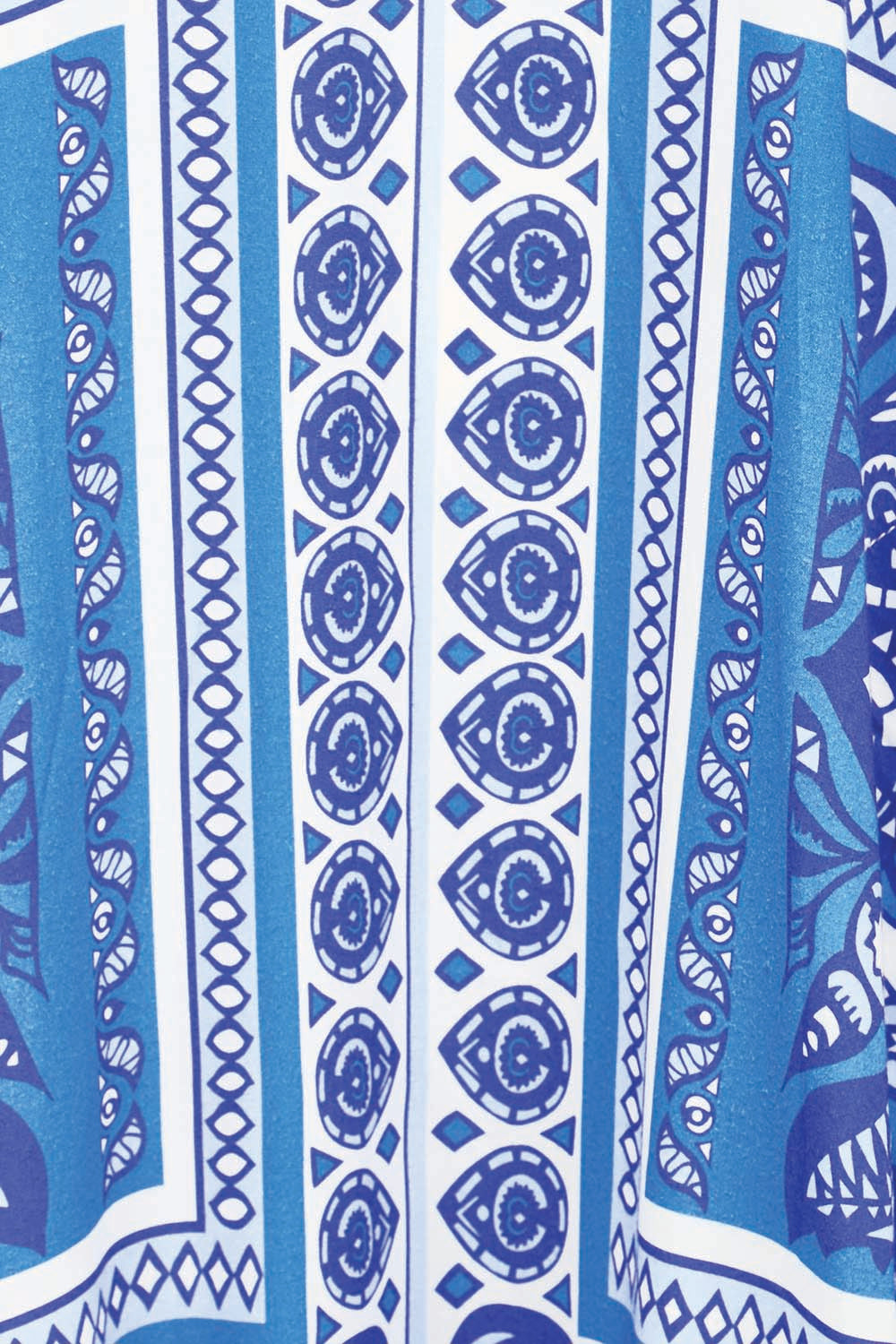 Product shot of the Samora Kaftan Dress – Ocean in colour Ocean, showing detail