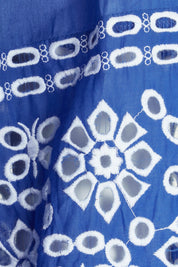 Product shot of the St Luca Cotton Top in colour Ocean (Blue), detail