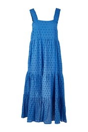 Product shot of the Tarnee Sundress in colour Ocean (Blue), from the front