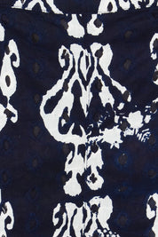 Product shot of the Verona Cotton Broderie Pant in colour Navy (Blue), detail