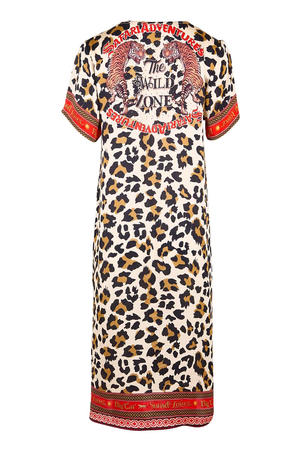 Product shot of the Wild Safari Dress - Print in colour Print, from the back