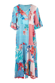 Product shot of the Wymara Midi Dress in colour Print, from the front