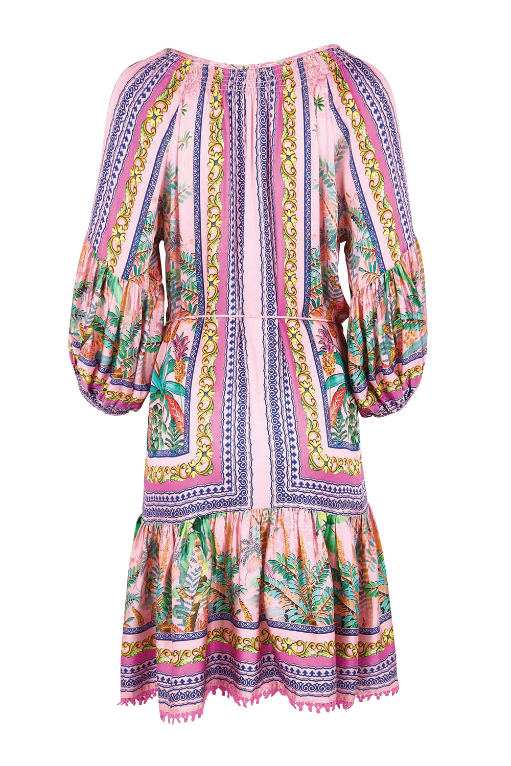 Product shot of the Zilara Dress – Orchid in colour Orchid, from the back