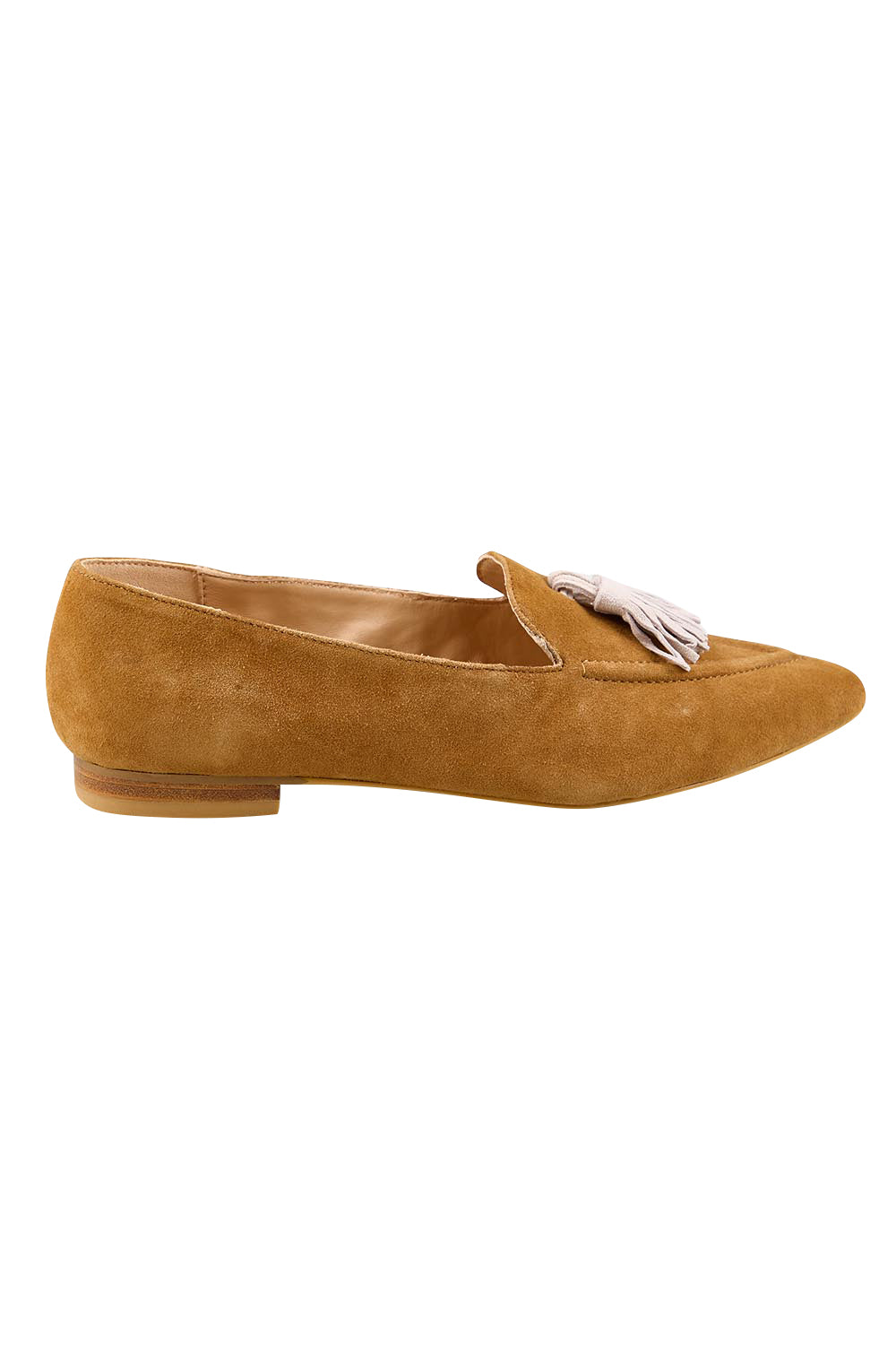 Product shot of the Palace Loafer - Browncreme in colour Browncreme, from the front