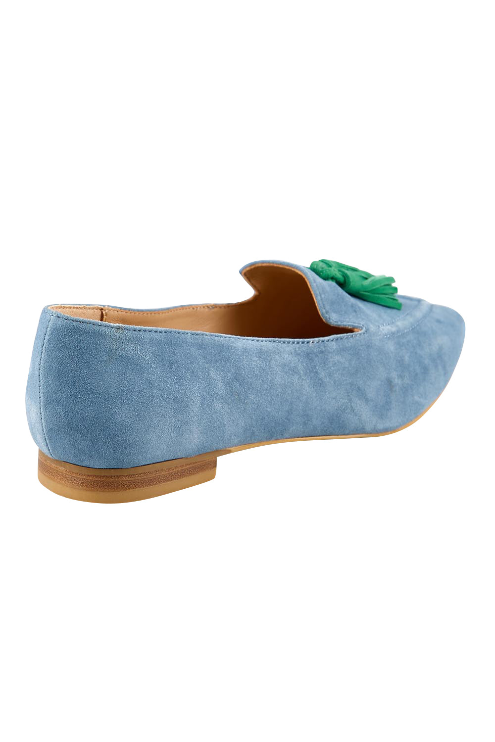 Product shot of the Palace Loafer - Cobaltemerald in colour Cobaltemerald, from the back
