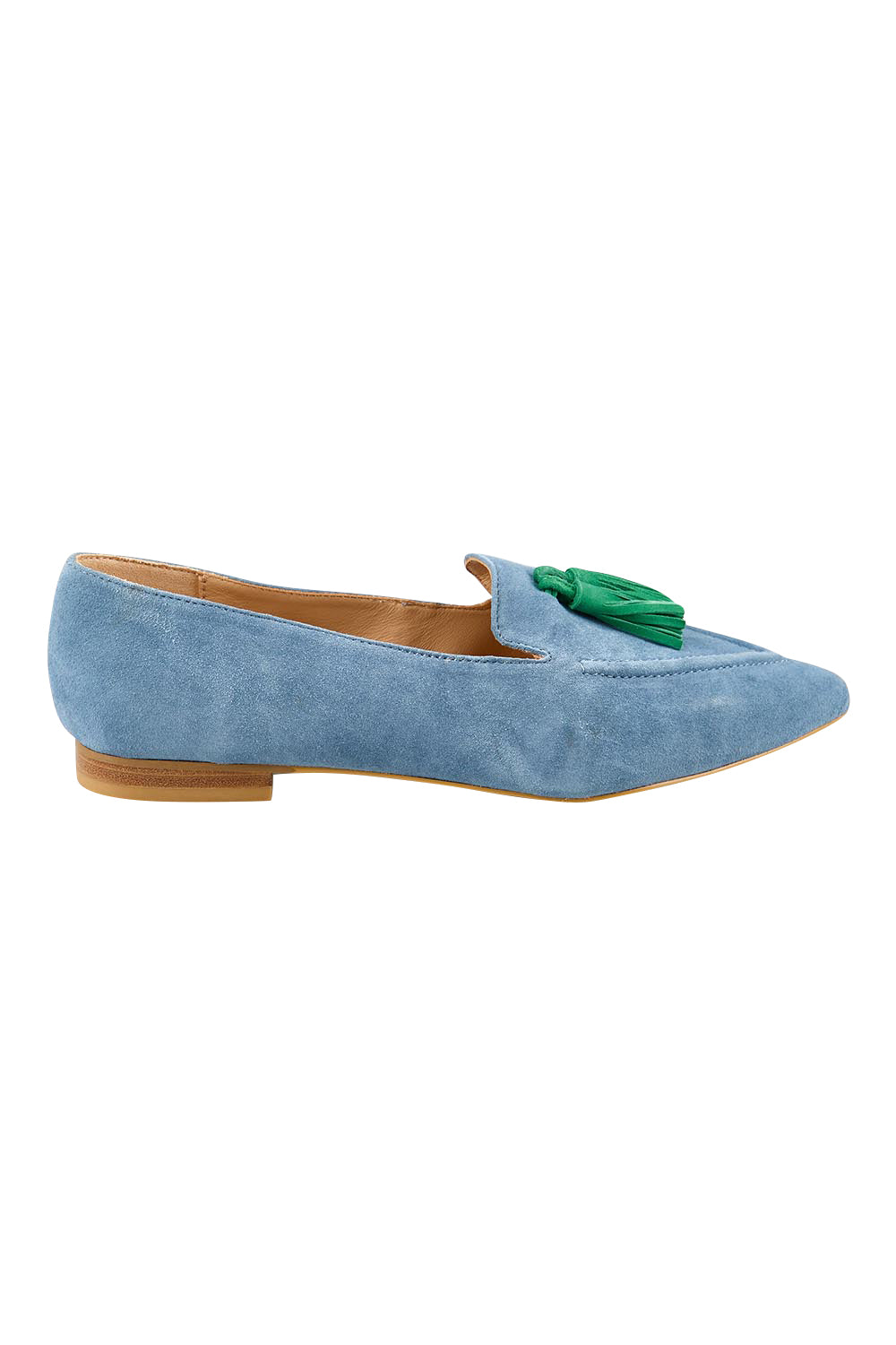 Product shot of the Palace Loafer - Cobaltemerald in colour Cobaltemerald, from the front