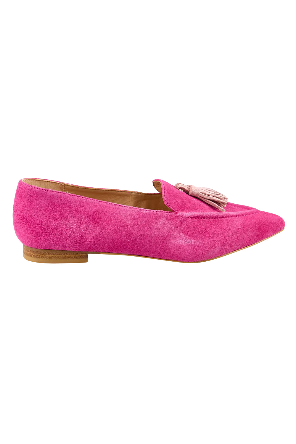 Product shot of the Palace Loafer - Fuschiapalepink in colour Fuschiapalepink, from the front