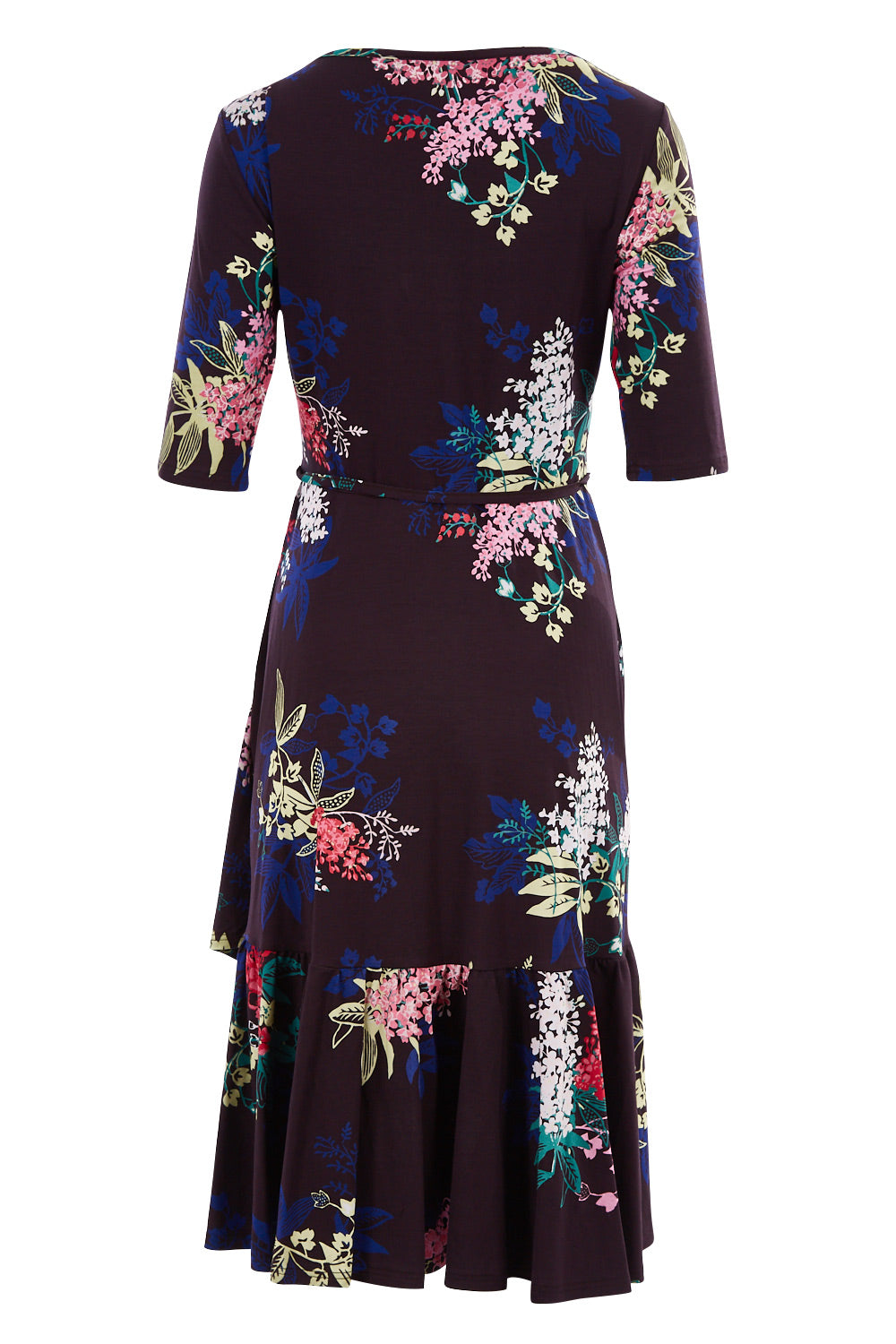 Product shot of the City Of Lights Dress in colour Black (Black), from the back