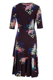 Product shot of the City Of Lights Dress in colour Black (Black), from the back