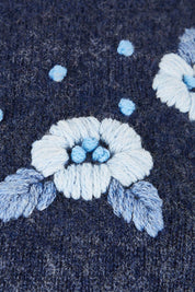 Product shot of the Bristol Sweater in colour Softblue (Blue), detail