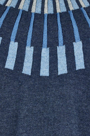Product shot of the Josephine Merino Sweater in colour Softblue (Blue), detail