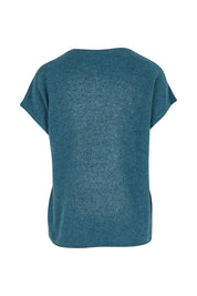 Product shot of the Komma Sweater in colour Aqua (Green), from the back