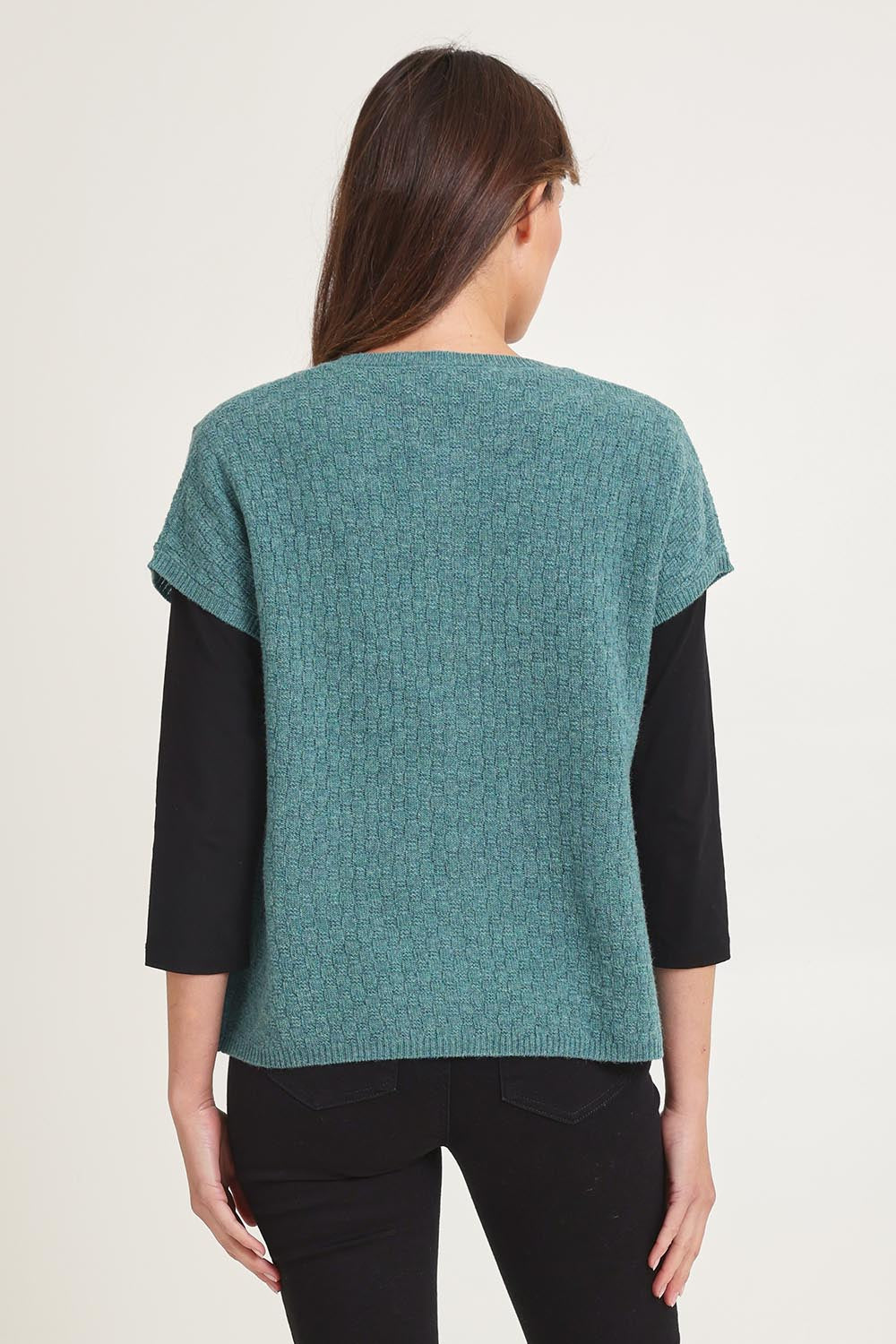 Komma Lambswool Vest - Sea