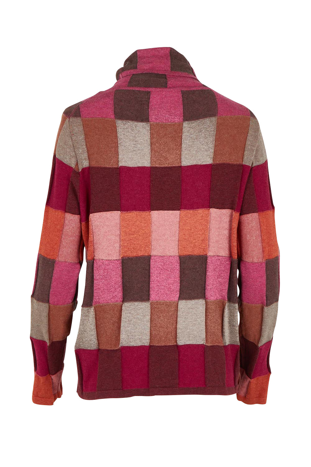 Product shot of the Lindi Organic Cotton Sweater in colour Spice (Pink), from the back