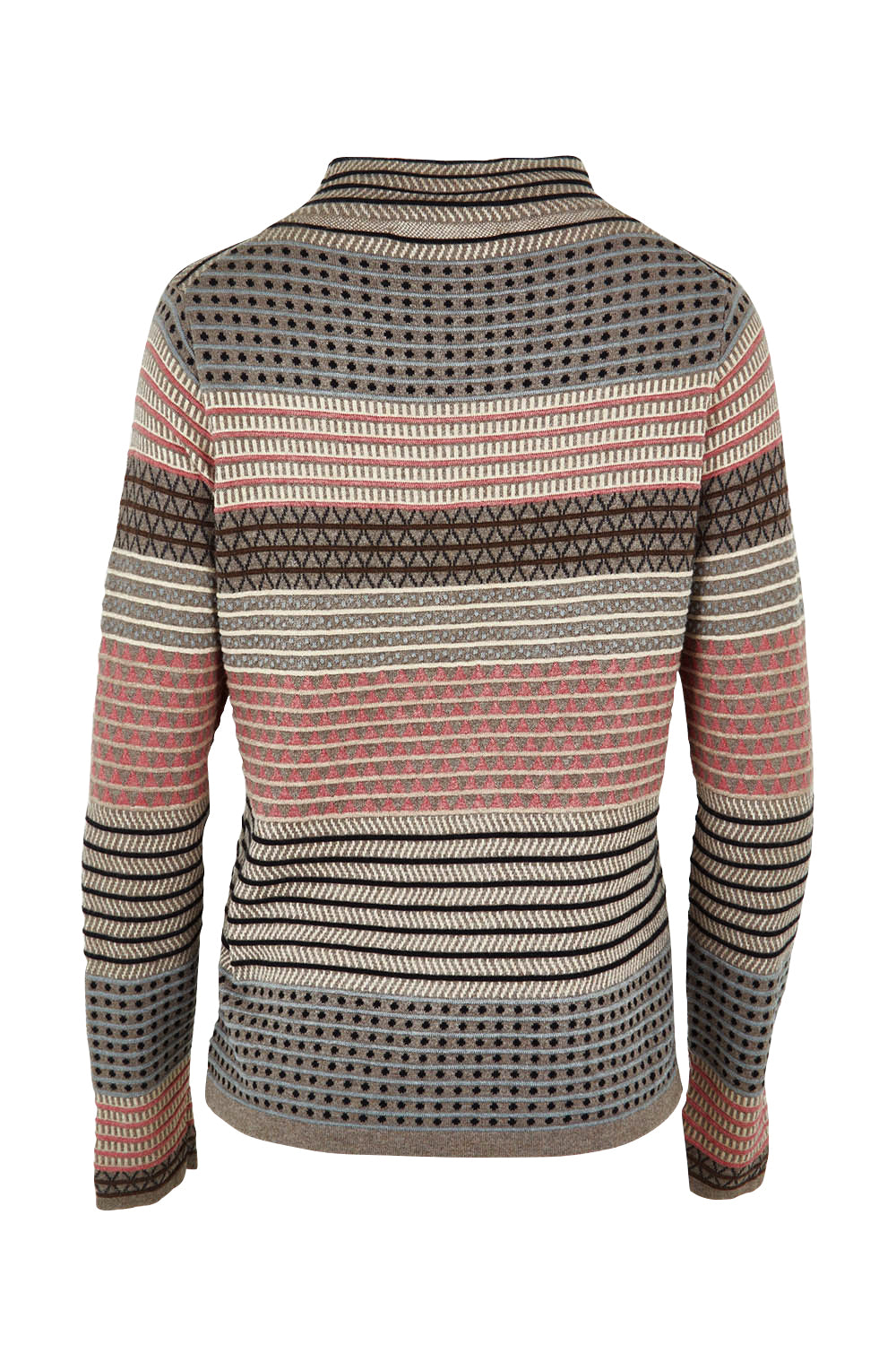 Product shot of the Ricardo Organic Cotton Sweater in colour Walnut, from the back