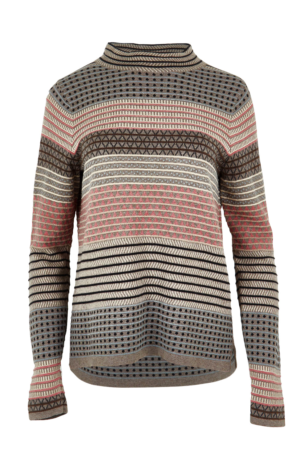 Product shot of the Ricardo Organic Cotton Sweater in colour Walnut, from the front
