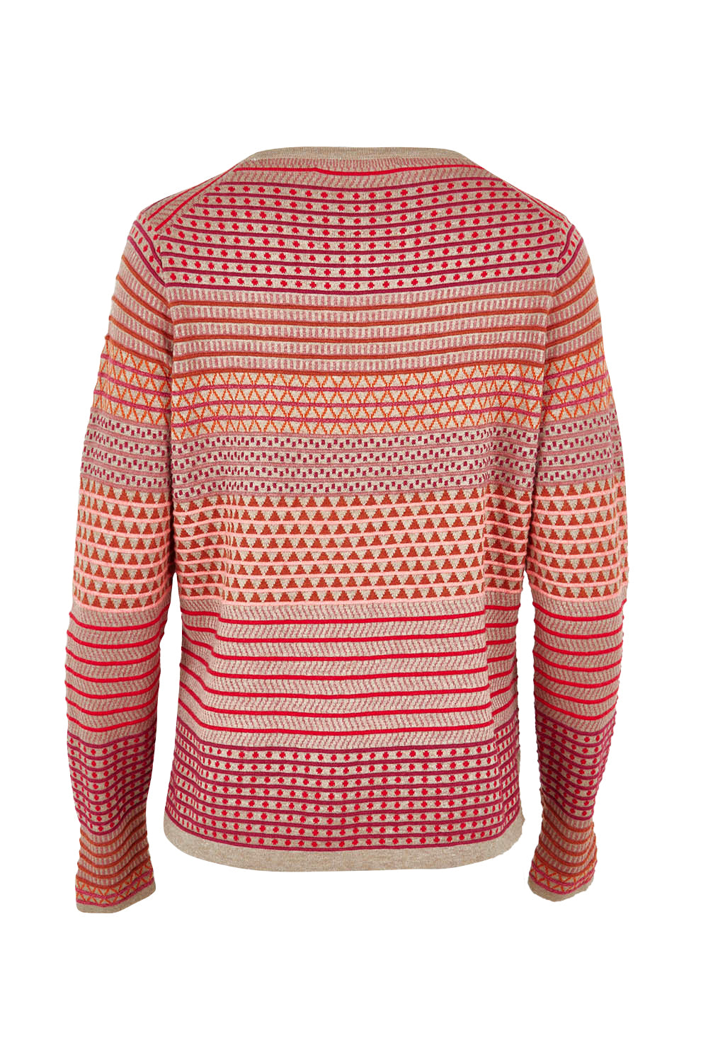 Product shot of the Rihanna Organic Cotton Sweater in colour Mushroom, from the back