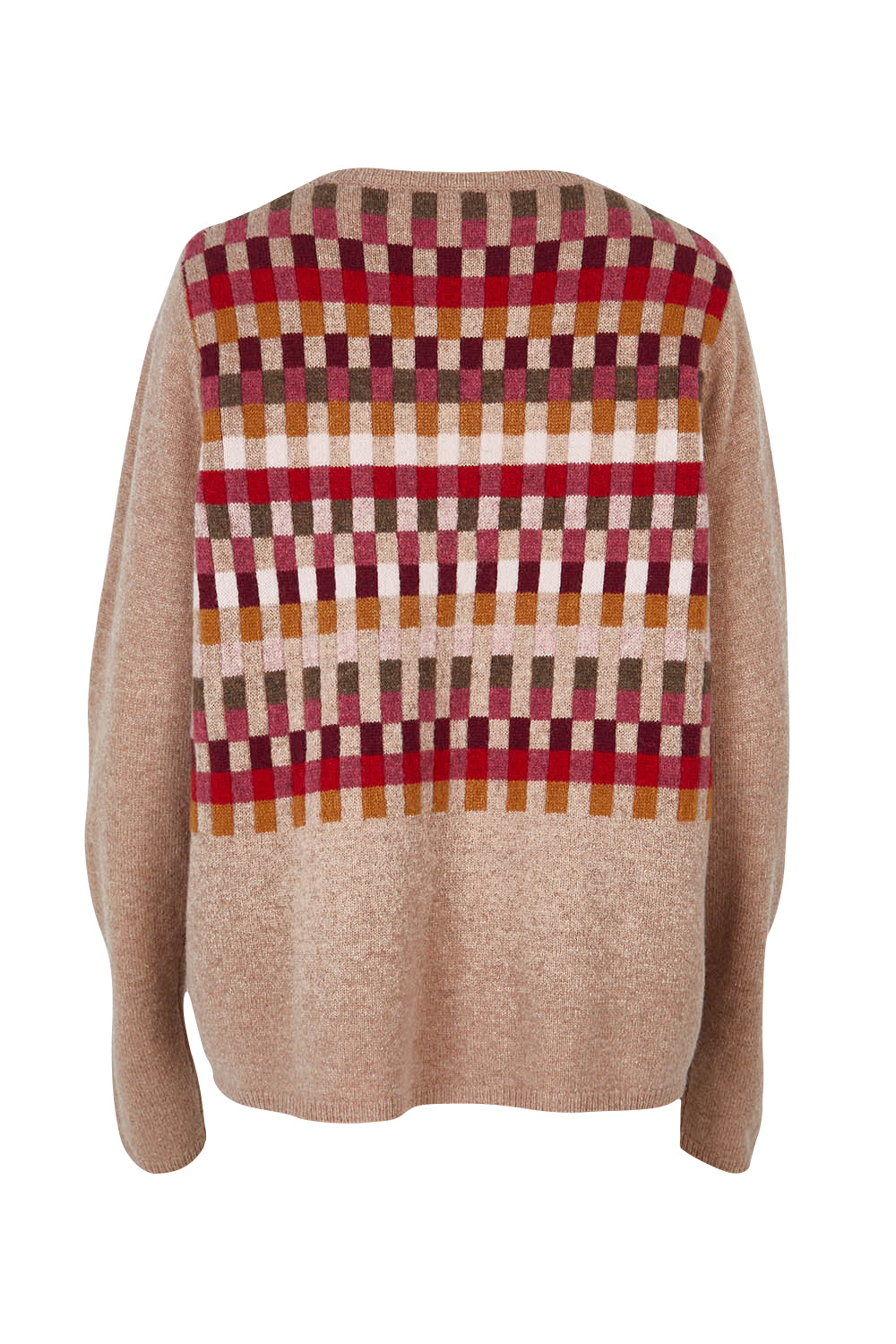 Product shot of the Salka Sweater in colour Oat, from the back