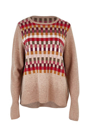Product shot of the Salka Sweater in colour Oat, from the front