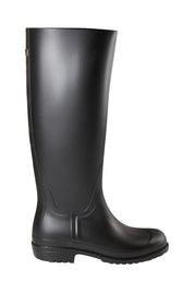 Product shot of the Otoki Waterboot Calf Rainboot in colour Black (Black), from the front