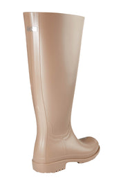 Product shot of the Otoki Waterboot Calf Rainboot in colour Soy, from the back