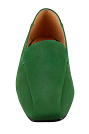 Product shot of the Aspen Nubuck Leather Slipper in colour Green (Green), detail