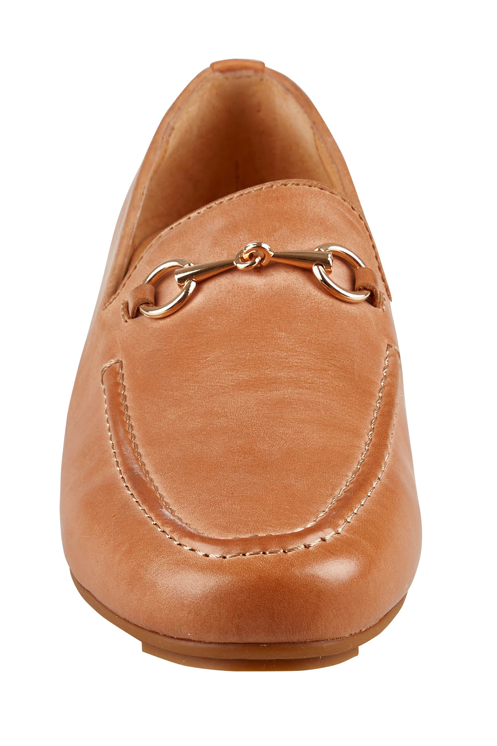 Product shot of the Linden Chain Leather Loafer in colour Lighttan, detail