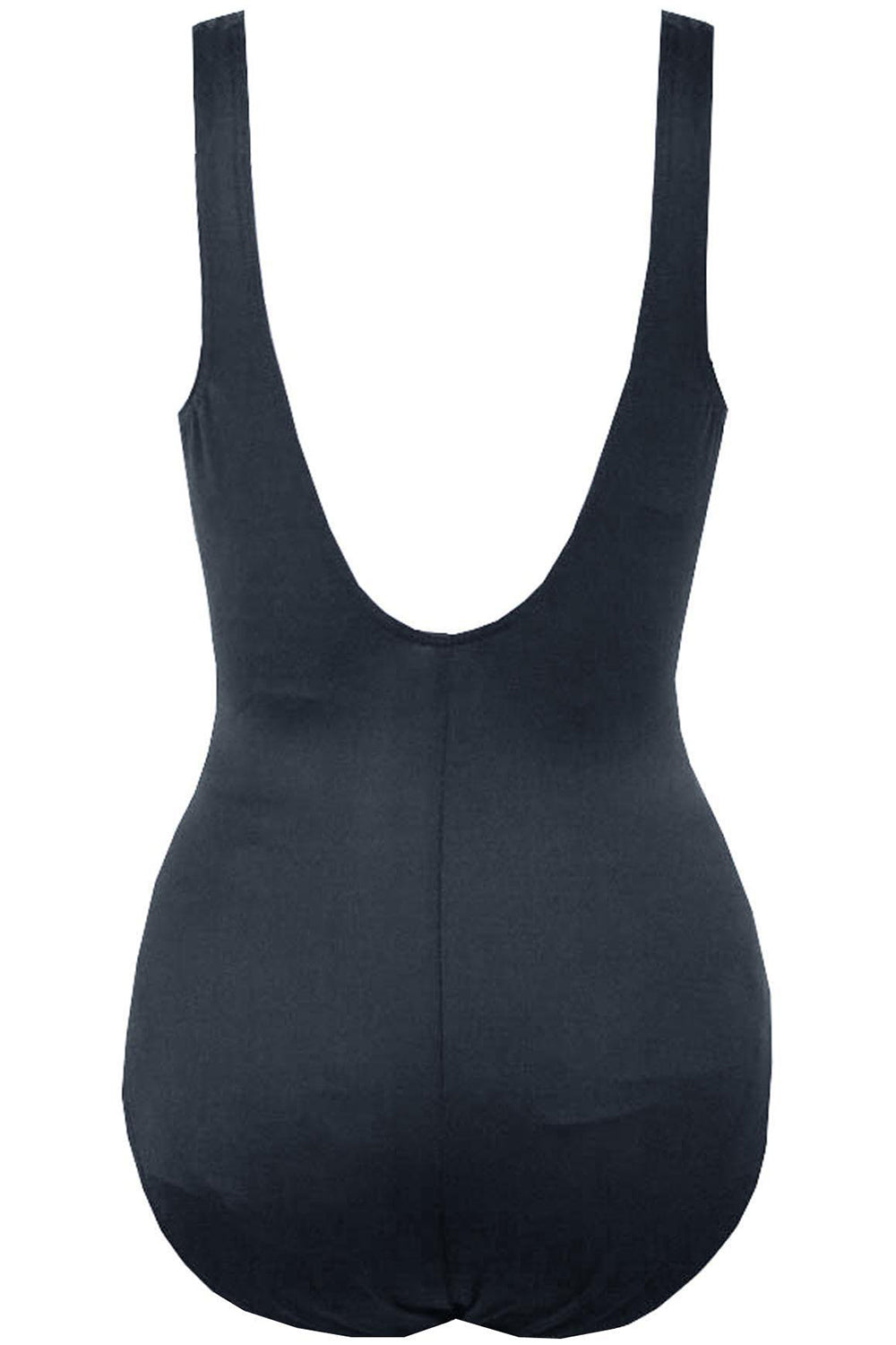 Product shot of the Escape Underwired Shaping Swimsuit in colour Black (Black), from the back