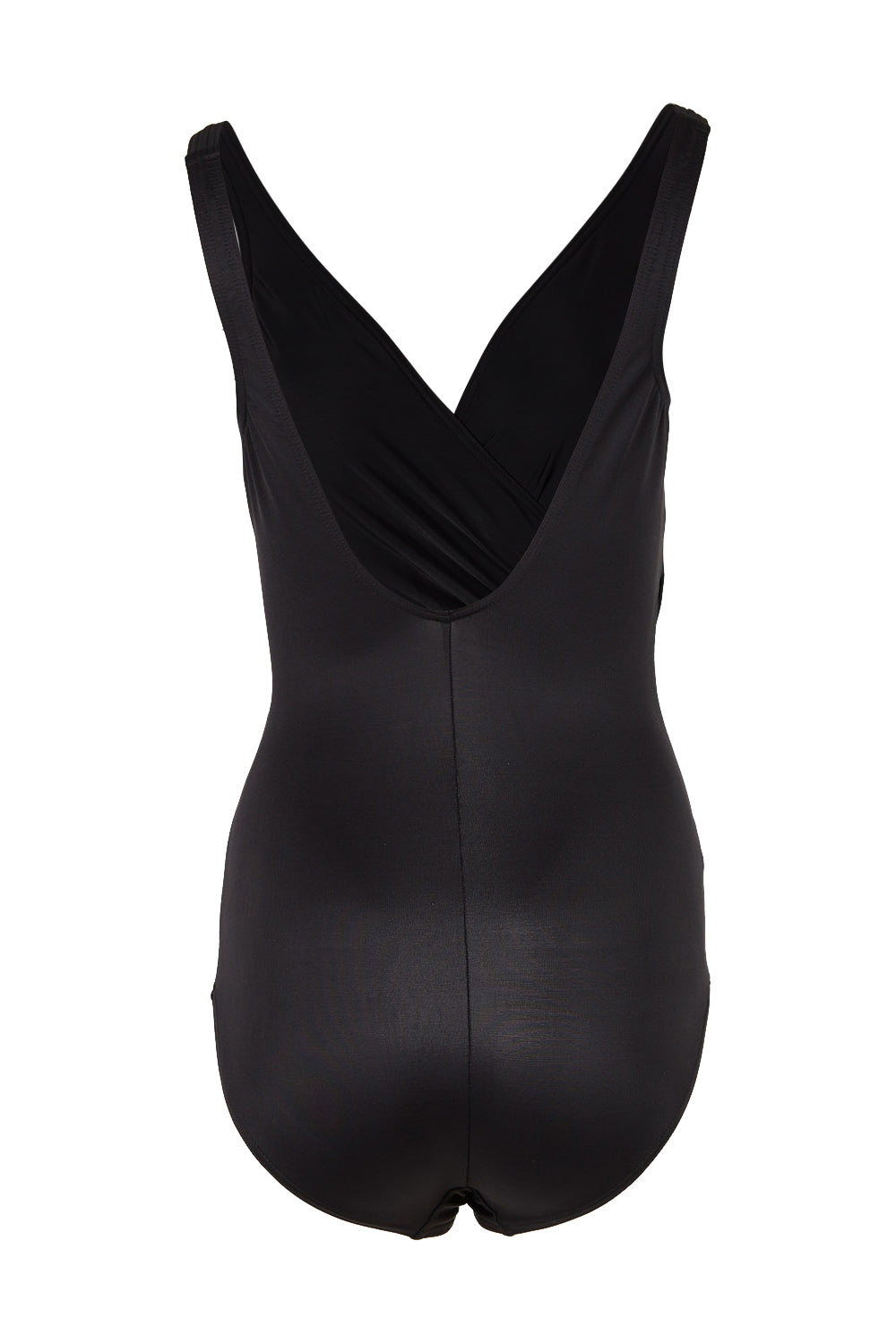 Product shot of the Oceanus Soft Cup Shaping Swimsuit in colour Black (Black), from the back