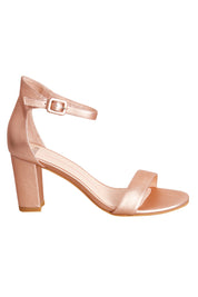 Product shot of size 36 of the Gessie Heel in colour RoseGold (Metallics), from the front