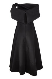 Product shot of the Rowan Cocktail Dress in colour Black (Black), from the back