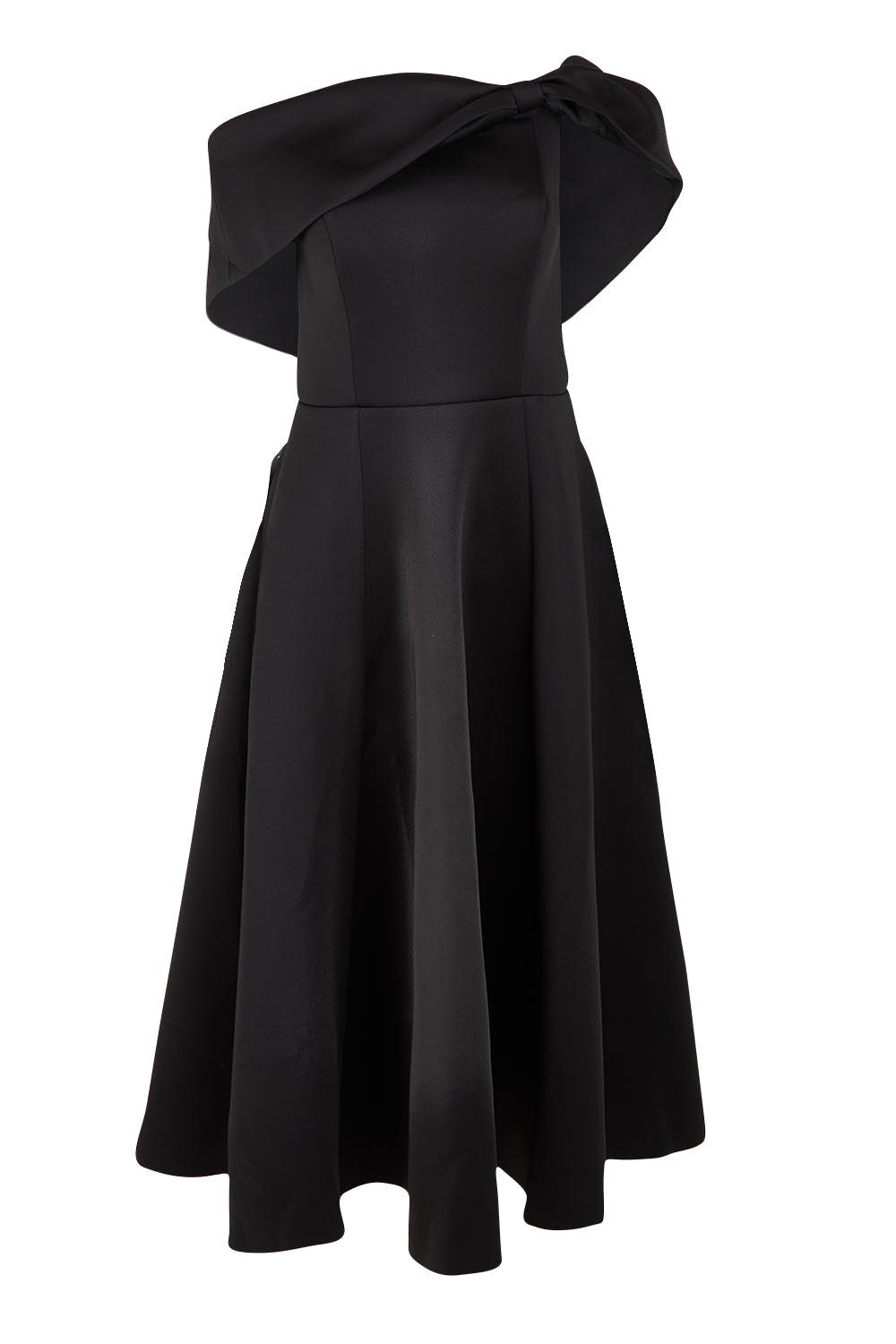 Product shot of the Rowan Cocktail Dress in colour Black (Black), from the front